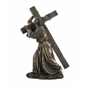 Bronzed Jesus on the Way to Calvary Statue